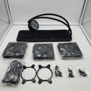 NZXT 360mm AIO CPU Liquid Cooler with Customizable LCD Display, 3 Fans - Black - Photo 1/5
