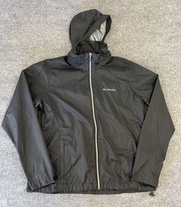 Columbia Jacke Damen Large schwarz Kapuze packbar Windbreaker durchgehender Reißverschluss Wandern - Bild 1 von 19