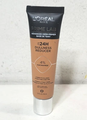 L'Oreal Prime Lab Niacinamide Primer Dullness Reducer Tan To Deep Skin NEW - Image 1 of 4