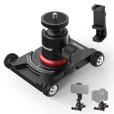 NEEWER Camera Slider Dolly with Ball Head & Phone Clamp for GoPro iPhone Android - Image 1 of 4