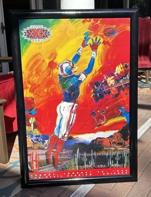 彼得·麦克斯签名超级碗 XXX 海报 1996 年 NFL 艺术框太阳魔鬼亚利桑那州 — 第 1/3 张图片