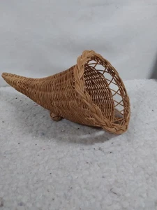 Cornucopia de mimbre (decoración de Acción de Gracias) - Imagen 1 de 2