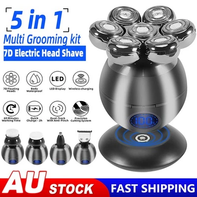 Electric Shaver 7 Head Razor Bald Beard Hair Skull Trimmer Beard Remover For Men - image 1 of 4