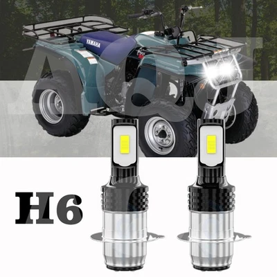 For Yamaha Timberwolf 250 1997-2000 Super White H6M LED Headlight Bulbs 2X 6000K - Изображение 1 из 4