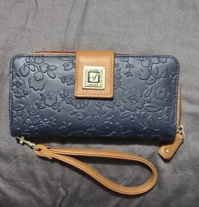 Telefono da polso Stone Mountain blu e marrone in ecopelle - può contenere un telefono grande - Foto 1 di 6