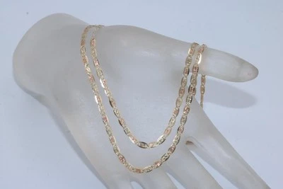 Fine 10K Tri Color Gold 2.5mm Mariner Link Chain Necklace 19" Long 3.8 Grams - Image 1 of 4