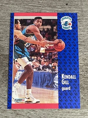 Kendall Gill 1991-92 Fleer Hornets #20 *L167* - Imagem 1 de 2