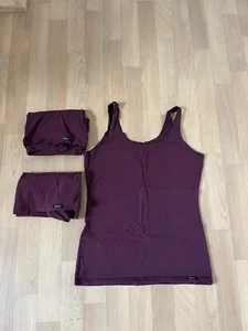 3x Top Trägershirt Trägertop Basics lila weinrot bordeaux Gr.XL Skiny wie NEU - Bild 1 von 1