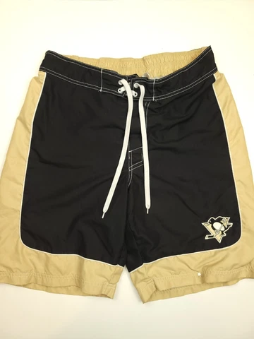 PITTSBURGH PENGUINS SWIMMING TRUNKS SWIMWEAR BOARD SHORTS POCKETS MENS M Cover