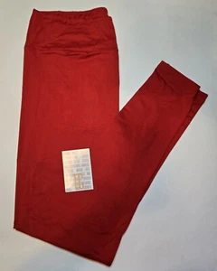 Leggings LuLaRoe TC VERDADERO ROJO Color Sólido Alto y Curvilíneo (Se Ajusta a Talla 12-18) Nuevos con Etiquetas - Imagen 1 de 6
