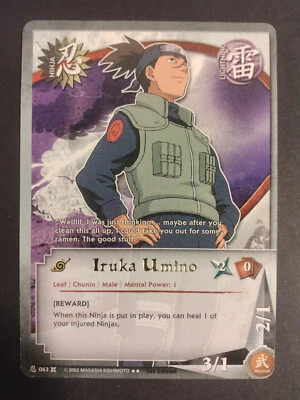 Naruto CCG Iruka Umino 063 The Chosen Rare HP English - Image 1 of 2