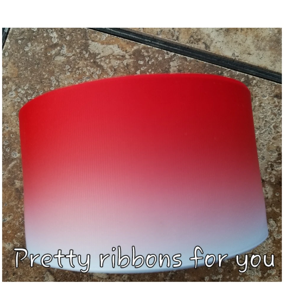 Ombre RED 3" wide grosgrain ribbon the listing is for 5 yards total - Image 1 of 1