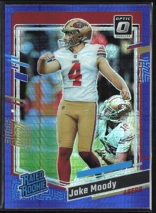 2023 Panini Donruss Optic Rated Rookie #289 Jake Moody Blue Hyper Prizm RC 49ers - Picture 1 of 2