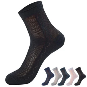 Men Thin Breathable Socks Summer Ultra Cotton Deodorant Middle Ankle Sock - Picture 1 of 15