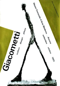 Original vintage poster EXPO ALBERTO GIACOMETTI 1985 Huber - Picture 1 of 1