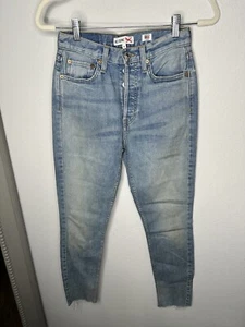 New Re/Done High Rise Ankle Crop Stretch Size 25 Made In The USA - Picture 1 of 5