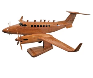 Beechcraft King Air RAF Shadow R1 Reconnaissance Aircraft W Wooden Desktop Model - Picture 1 of 5