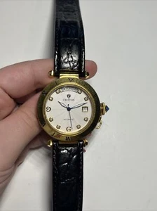 CROTON Automatic Calendar w/ Diamonds & Exhibition Back Calendar D+D 25J Watch - Picture 1 of 5