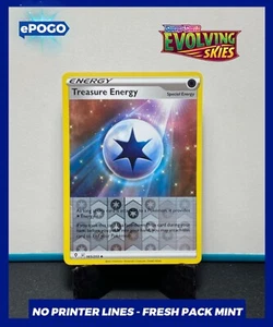 Treasure Energy 165/203 Reverse Holo Pokemon TCG Evolving Skies Card MINT ✅ - Picture 1 of 2