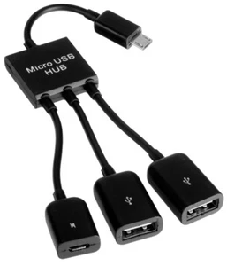 Micro USB OTG Hub para Odys Mira USB On-The-Go Adaptador Cable - Imagen 1 de 2