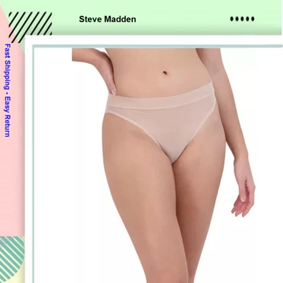 Steve Madden Mujer Malla Pierna Alta Tanga Ropa Interior, Polvo Rosa, Mediana Foto 1 de 2