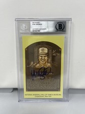 Ryne Sandberg Signed Hall Of Fame Plaque Postcard Beckett Auto Cubs