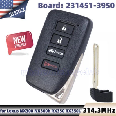 Mando a distancia inteligente llave coche para Lexus NX300 NX300h RX350 RX350L 2020-2022 HYQ14FLB Foto 1 de 2