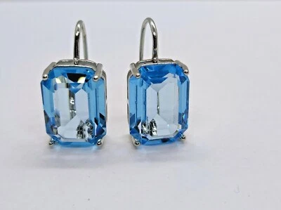 Orecchini Donna in Argento CON TOPAZIO  ACQUAMARINA SINTETICA. BIGIOTTERIA - Immagine 1 di 4