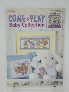 Libretto Tabella Modello Punto Croce Collezione Leisure Arts Come & Play Baby - Foto 1 di 3