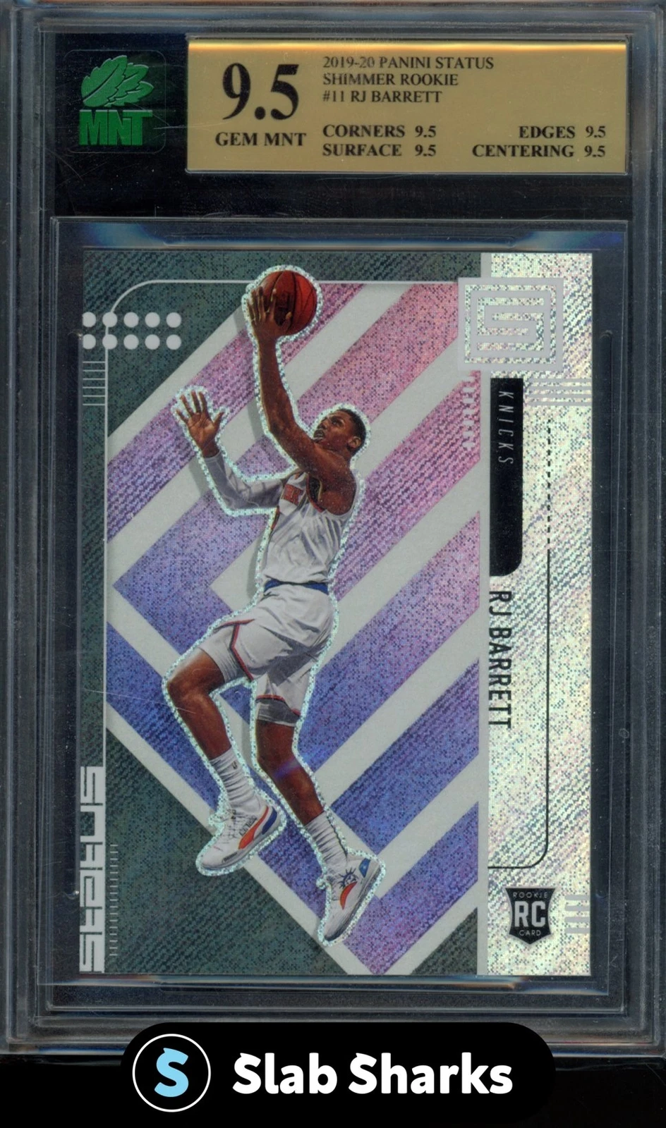 2019 PANINI STATUS RJ BARRETT SHIMMER ROOKIE #11 MNT 9.5