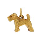Gelbgold Terrier Hund Anhänger - 9k Haustier Hunde