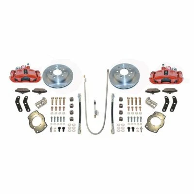 1976-86 Jeep CJ7 SSBC Rear Disc Brake Kit (red; Warn AMC 20; D&S rotors) - Image 1 of 3