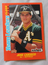 1988 Fleer Kay Bee Toys Team Leaders #3 Jose Canseco Oakland A's