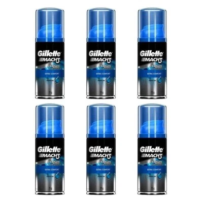Gillette Mach3 Shaving Gel Cream Extra Comfort Travel Size 72mL 2.5oz, 6 Count - Image 1 of 2
