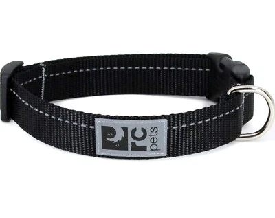 NUEVO RC Pet Products 1 pulgada de ancho clip primario ajustable collar de perro mediano negro Foto 1 de 3