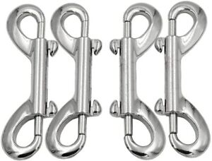 Marine Grade Stainless Steel 316 Scuba Diving Clips AOWESM Swivel Eye Bolt Snap Hooks 2 Pieces Heavy Duty Single Ended Trigger Clasp Pet Buckle Flagpole Clips 