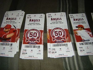 2011 ANAHEIM LOS ANGELES ANGELS TICKET STUBS MIKE TROUT ROOKIE YEAR PICK A DATE - Picture 1 of 3