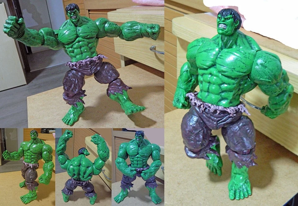 L'INCREDIBILE HULK: ARRABBIATO e MULTISNODO  alto 25 cm - COME DA FOTO - Immagine 1 di 1
