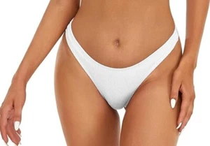SHERRYLO Womens High Cut Bikini Bottoms Cheeky Quick Dry Swimsuit Bottoms Medium - Picture 1 of 5