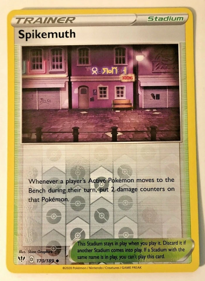 Pokemon Darkness Ablaze Spikemuth 170/189 Reverse Holo NM/M  - Image 1 of 1