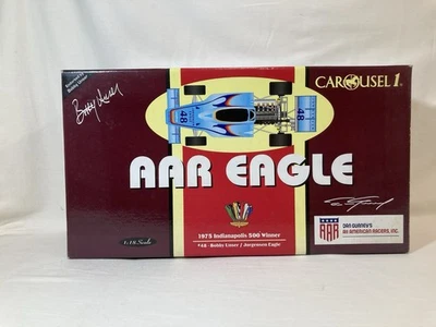 [1827]BOBBY UNSER  1975 Indianapolis 500 Winner AAA EAGLE    1/18 CAROUSEL 1 - Image 1 of 4