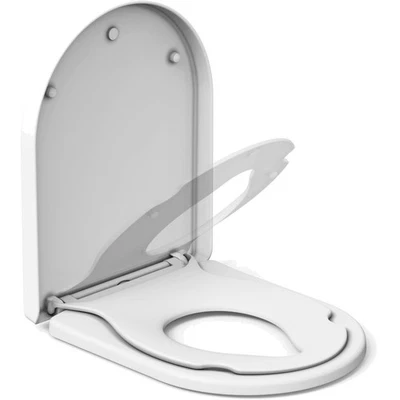 D-Form Toilettendeckel aus Polypropylen mit Absenkautomatik – Ideal für Familien - Bild 1 von 2