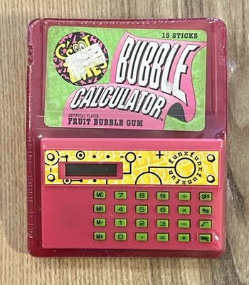 Calculadora de goma de mascar Amurol de colección años 90 nueva sellada EE. UU. 1995 Foto 1 de 3