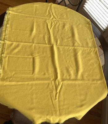 Unbranded Vintage Mustard Yellow Fringed Rectangular Tablecloth 49x65 Inches - Image 1 of 4