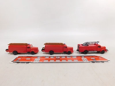 3x Wiking H0 1:87 Fire Truck/Rugged Vehicle MB 5000 0623 Mint #DX374-0.5 - Image 1 of 4