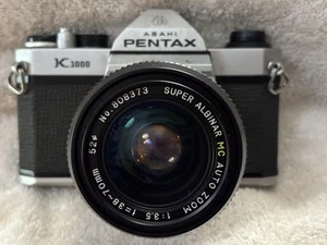 Asahi Pentax K1000 Camera w/SUPER ALBINAR MC Auto Zoom 1:3.5 f=38~70mm Lens - Picture 1 of 20