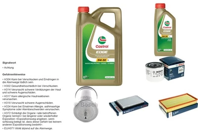 BOSCH Inspección Set 6L CASTROL EDGE 5W-30 C3 Para Volvo V70 I 2.4 2.0 850 - Imagen 1 de 4