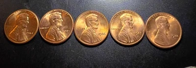 1984 To 1988 P Lincoln Cents All Au Coins In Excellent Condition. 🔥🔥🔥🔥🔥 - Image 1 of 2