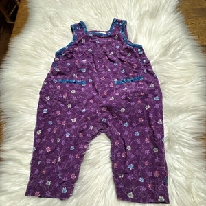 Mono Mameluco Vintage Gymboree 6-12 Meses Púrpura Pana Floral Etiqueta Arco Iris - Imagen 1 de 10