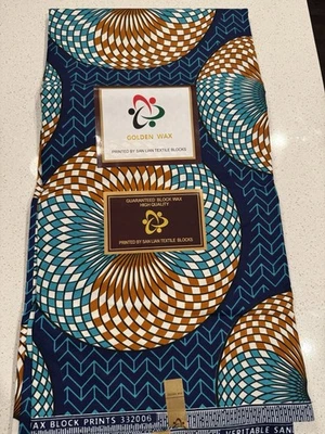 Tela estampada africana 6yds Ankara tela estampada africana Foto 1 de 2